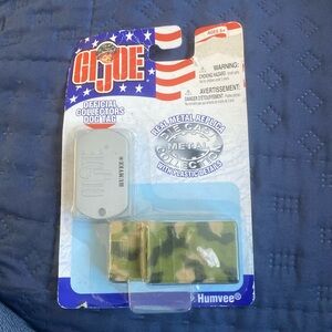 GI JOE Humvee Hummer Camo DIE CAST AND OFFICIAL COLLECTORS DOG TAG New Sealed